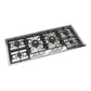 ILVE Professional Plus II 48-Inch Gas Cooktop with 6 Sealed Burners, Stainless Steel, Natural Gas, UHCPT125SS