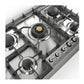ILVE Nostalgie II 30-Inch Gas Cooktop with 5 Sealed Burners, Stainless Steel with Chrome Trim, Natural Gas, UHCPT75NSSC