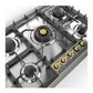 ILVE Nostalgie II 30-Inch Gas Cooktop with 5 Sealed Burners, Stainless Steel with Brass Trim, Natural Gas, UHCPT75NSSG