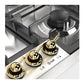 ILVE Nostalgie II 30-Inch Gas Cooktop with 5 Sealed Burners, Stainless Steel with Brass Trim, Natural Gas, UHCPT75NSSG