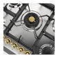 ILVE Nostalgie II 30-Inch Gas Cooktop with 5 Sealed Burners, Stainless Steel with Brass Trim, Natural Gas, UHCPT75NSSG