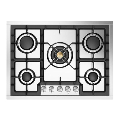 ILVE Professional Plus II 30-Inch Gas Cooktop with 5 Sealed Burners, Stainless Steel, Liquid Propane, UHCPT75SSLP