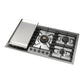 ILVE Nostalgie II 36-Inch Gas Cooktop with 5 Sealed Burners + Griddle, Stainless Steel with Chrome Trim, Natural Gas, UHCPT95FNSSC
