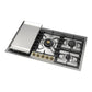 ILVE Nostalgie II 36-Inch Gas Cooktop with 5 Sealed Burners + Griddle, Stainless Steel with Brass Trim, Natural Gas, UHCPT95FNSSG