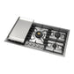 ILVE Professional Plus II 36-Inch Gas Cooktop with 5 Sealed Burners + Griddle, Stainless Steel, Liquid Propane, UHCPT95FSSLP