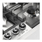 ILVE Nostalgie II 36-Inch Gas Cooktop with 5 Sealed Burners, Stainless Steel with Chrome Trim, Natural Gas, UHCPT95NSSC