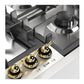 ILVE Nostalgie II 36-Inch Gas Cooktop with 5 Sealed Burners, Stainless Steel with Brass Trim, Liquid Propane, UHCPT95NSSGLP