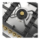 ILVE Nostalgie II 36-Inch Gas Cooktop with 5 Sealed Burners, Stainless Steel with Brass Trim, Liquid Propane, UHCPT95NSSGLP