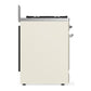 ILVE Majestic III 30-Inch Dual Fuel Range with 5 Sealed Burners, 4 cu. ft. Oven, Antique White with Chrome Trim, Natural Gas, Triple Glass Door, UM30NR3AWC