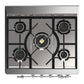 ILVE Majestic III 30-Inch Dual Fuel Range with 5 Sealed Burners, 4 cu. ft. Oven, Antique White with Chrome Trim, Natural Gas, Triple Glass Door, UM30NR3AWC