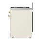 ILVE Majestic III 30-Inch Dual Fuel Range with 5 Sealed Burners, 4 cu. ft. Oven, Antique White with Brass Trim, Natural Gas, Triple Glass Door, UM30NR3AWG