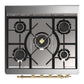ILVE Majestic III 30-Inch Dual Fuel Range with 5 Sealed Burners, 4 cu. ft. Oven, Antique White with Brass Trim, Natural Gas, Triple Glass Door, UM30NR3AWG
