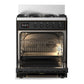 ILVE Majestic III 30-Inch Dual Fuel Range with 5 Sealed Burners, 4 cu. ft. Oven, Glossy Black with Burnished Trim, Liquid Propane, Triple Glass Door, UM30NR3BKBLP