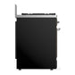ILVE Majestic III 30-Inch Dual Fuel Range with 5 Sealed Burners, 4 cu. ft. Oven, Glossy Black with Chrome Trim, Liquid Propane, Triple Glass Door, UM30NR3BKCLP
