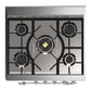 ILVE Majestic III 30-Inch Dual Fuel Range with 5 Sealed Burners, 4 cu. ft. Oven, Glossy Black with Chrome Trim, Natural Gas, Triple Glass Door, UM30NR3BKC