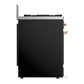 ILVE Majestic III 30-Inch Dual Fuel Range with 5 Sealed Burners, 4 cu. ft. Oven, Glossy Black with Copper Trim, Natural Gas, Triple Glass Door, UM30NR3BKP