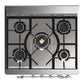 ILVE Majestic III 30-Inch Dual Fuel Range with 5 Sealed Burners, 4 cu. ft. Oven, Mightnight Blue with Chrome Trim, Natural Gas, Triple Glass Door, UM30NR3MBC