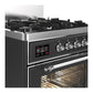 ILVE Majestic III 30-Inch Dual Fuel Range with 5 Sealed Burners, 4 cu. ft. Oven, Matte Graphite with Chrome Trim, Liquid Propane, Triple Glass Door, UM30NR3MGCLP