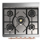 ILVE Majestic III 30-Inch Dual Fuel Range with 5 Sealed Burners, 4 cu. ft. Oven, Matte Graphite with Copper Trim, Liquid Propane, Triple Glass Door, UM30NR3MGPLP