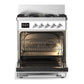 ILVE Majestic III 30-Inch Dual Fuel Range with 5 Sealed Burners, 4 cu. ft. Oven, RAL with Chrome Trim, Liquid Propane, Triple Glass Door, UM30NR3RACLP