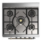 ILVE Majestic III 30-Inch Dual Fuel Range with 5 Sealed Burners, 4 cu. ft. Oven, Stainless Steel with Burnished Trim, Natural Gas, Triple Glass Door, UM30NR3SSB