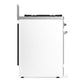 ILVE Majestic III 30-Inch Dual Fuel Range with 5 Sealed Burners, 4 cu. ft. Oven, White with Chrome Trim, Natural Gas, Triple Glass Door, UM30NR3WHC