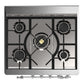 ILVE Majestic III 30-Inch Dual Fuel Range with 5 Sealed Burners, 4 cu. ft. Oven, White with Chrome Trim, Natural Gas, Triple Glass Door, UM30NR3WHC