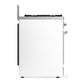 ILVE Majestic III 30-Inch Dual Fuel Range with 5 Sealed Burners, 4 cu. ft. Oven, White with Copper Trim, Liquid Propane, Triple Glass Door, UM30NR3WHPLP