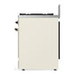 ILVE Majestic III 30-Inch Dual Fuel Range with 5 Sealed Burners, 4 cu. ft. Oven, Antique White with Burnished Trim, Natural Gas, Solid Door, UM30QNR3AWB