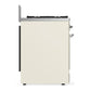 ILVE Majestic III 30-Inch Dual Fuel Range with 5 Sealed Burners, 4 cu. ft. Oven, Antique White with Chrome Trim, Natural Gas, Solid Door, UM30QNR3AWC