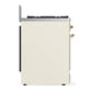 ILVE Majestic III 30-Inch Dual Fuel Range with 5 Sealed Burners, 4 cu. ft. Oven, Antique White with Brass Trim, Natural Gas, Solid Door, UM30QNR3AWG
