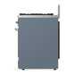 ILVE Majestic III 30-Inch Dual Fuel Range with 5 Sealed Burners, 4 cu. ft. Oven, Blue Grey with Chrome Trim, Natural Gas, Solid Door, UM30QNR3BGC