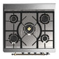 ILVE Majestic III 30-Inch Dual Fuel Range with 5 Sealed Burners, 4 cu. ft. Oven, Glossy Black with Burnished Trim, Liquid Propane, Solid Door, UM30QNR3BKBLP