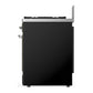 ILVE Majestic III 30-Inch Dual Fuel Range with 5 Sealed Burners, 4 cu. ft. Oven, Glossy Black with Chrome Trim, Liquid Propane, Solid Door, UM30QNR3BKCLP