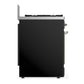 ILVE Majestic III 30-Inch Dual Fuel Range with 5 Sealed Burners, 4 cu. ft. Oven, Glossy Black with Chrome Trim, Natural Gas, Solid Door, UM30QNR3BKC