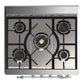 ILVE Majestic III 30-Inch Dual Fuel Range with 5 Sealed Burners, 4 cu. ft. Oven, Glossy Black with Chrome Trim, Natural Gas, Solid Door, UM30QNR3BKC