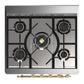 ILVE Majestic III 30-Inch Dual Fuel Range with 5 Sealed Burners, 4 cu. ft. Oven, Emerald Green with Brass Trim, Liquid Propane, Solid Door, UM30QNR3EGGLP