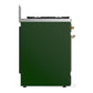 ILVE Majestic III 30-Inch Dual Fuel Range with 5 Sealed Burners, 4 cu. ft. Oven, Emerald Green with Brass Trim, Natural Gas, Solid Door, UM30QNR3EGG