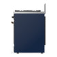 ILVE Majestic III 30-Inch Dual Fuel Range with 5 Sealed Burners, 4 cu. ft. Oven, Mightnight Blue with Burnished Trim, Liquid Propane, Solid Door, UM30QNR3MBBLP