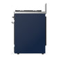ILVE Majestic III 30-Inch Dual Fuel Range with 5 Sealed Burners, 4 cu. ft. Oven, Mightnight Blue with Chrome Trim, Natural Gas, Solid Door, UM30QNR3MBC