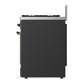 ILVE Majestic III 30-Inch Dual Fuel Range with 5 Sealed Burners, 4 cu. ft. Oven, Matte Graphite with Burnished Trim, Liquid Propane, Solid Door, UM30QNR3MGBLP