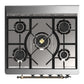ILVE Majestic III 30-Inch Dual Fuel Range with 5 Sealed Burners, 4 cu. ft. Oven, Matte Graphite with Burnished Trim, Liquid Propane, Solid Door, UM30QNR3MGBLP