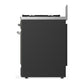 ILVE Majestic III 30-Inch Dual Fuel Range with 5 Sealed Burners, 4 cu. ft. Oven, Matte Graphite with Chrome Trim, Liquid Propane, Solid Door, UM30QNR3MGCLP