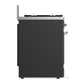 ILVE Majestic III 30-Inch Dual Fuel Range with 5 Sealed Burners, 4 cu. ft. Oven, Matte Graphite with Chrome Trim, Liquid Propane, Solid Door, UM30QNR3MGCLP