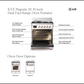 ILVE Majestic III 30-Inch Dual Fuel Range with 5 Sealed Burners, 4 cu. ft. Oven, Matte Graphite with Chrome Trim, Natural Gas, Solid Door, UM30QNR3MGC