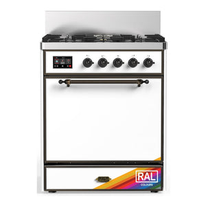 ILVE Majestic III 30-Inch Dual Fuel Range with 5 Sealed Burners, 4 cu. ft. Oven, RAL with Burnished Trim, Liquid Propane, Solid Door, UM30QNR3RABLP
