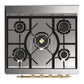 ILVE Majestic III 30-Inch Dual Fuel Range with 5 Sealed Burners, 4 cu. ft. Oven, RAL with Brass Trim, Natural Gas, Solid Door, UM30QNR3RAG