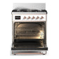 ILVE Majestic III 30-Inch Dual Fuel Range with 5 Sealed Burners, 4 cu. ft. Oven, RAL with Copper Trim, Liquid Propane, Solid Door, UM30QNR3RAPLP