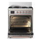 ILVE Majestic III 30-Inch Dual Fuel Range with 5 Sealed Burners, 4 cu. ft. Oven, Stainless Steel with Copper Trim, Liquid Propane, Solid Door, UM30QNR3SSPLP