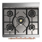 ILVE Majestic III 30-Inch Dual Fuel Range with 5 Sealed Burners, 4 cu. ft. Oven, Stainless Steel with Copper Trim, Liquid Propane, Solid Door, UM30QNR3SSPLP